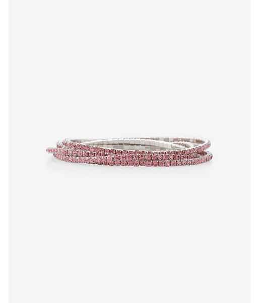 Express Womens Five Rhinestone Stretch Bracelets