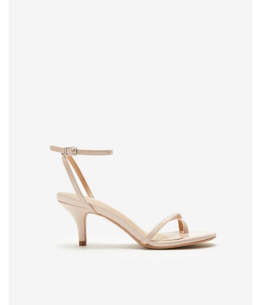 Express Womens Toe Strap Kitten Heels