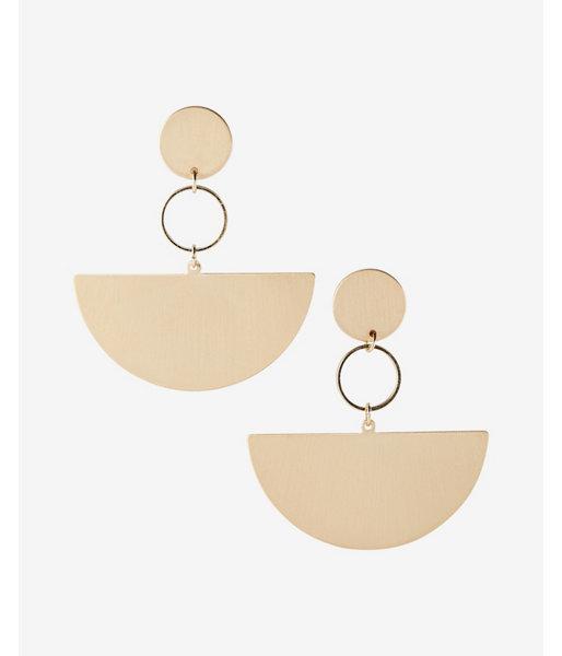 Express Womens Geometric Half Circle Drop Earrings