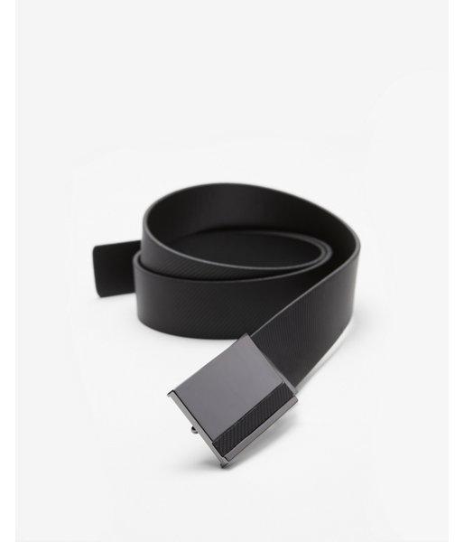 Express Mens Reversible Textured Stripe Plaque Belt