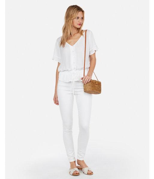 Express Womens Cinched Waist Peplum Blouse