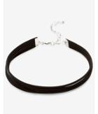 Express Womens Slitted Faux Suede Choker Necklace