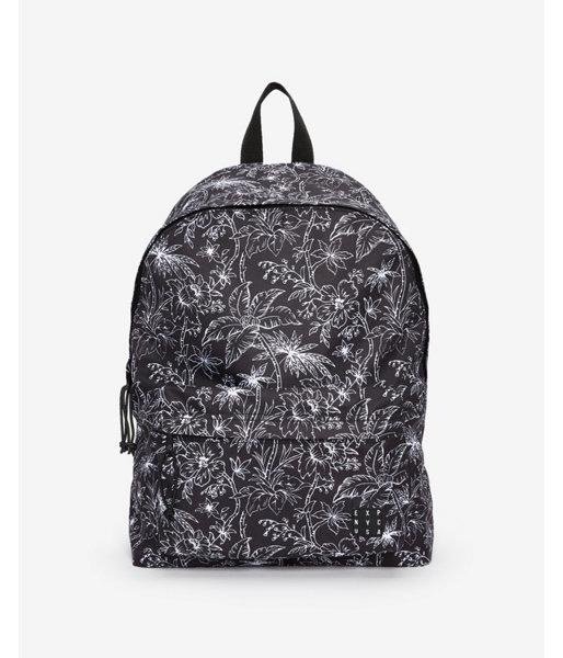 Express Mens Black Floral Backpack