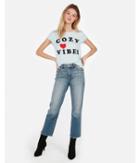 Express Womens Express One Eleven Cozy Vibes Graphic Crew Neck Tee