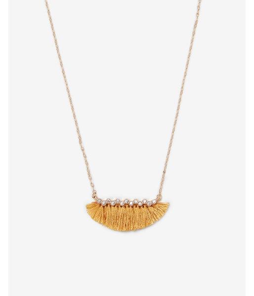 Express Womens Zigzag Tassel Pendant Necklace