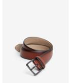 Express Mens Burnished Gun Square Prong Buckle Belt