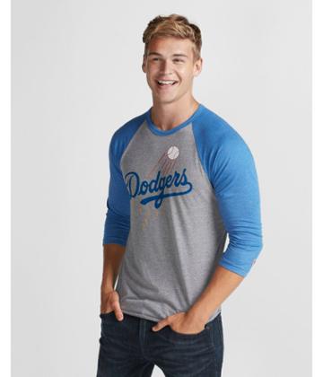 Express Mens Homage Dodgers Raglan Tee