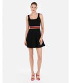 Express Womens Sporty Stripe Fit And Flare Dress