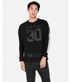 Express Mens Solid Long Sleeve Taped New York Graphic Tee