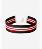 Express Womens Sporty Striped Choker Necklace