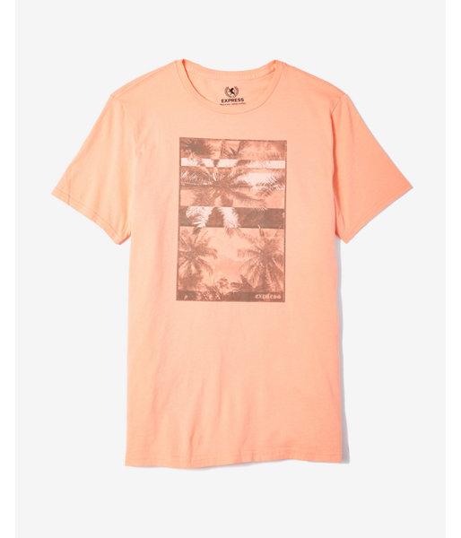 Express Beach Palms Crew Neck Graphic Tee