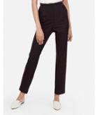 Express Womens High Waisted Striped Waistband Plaid Ankle Pant