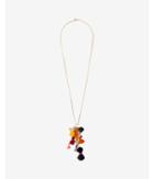 Express Womens Pom And Tassel Cluster Pendant Necklace