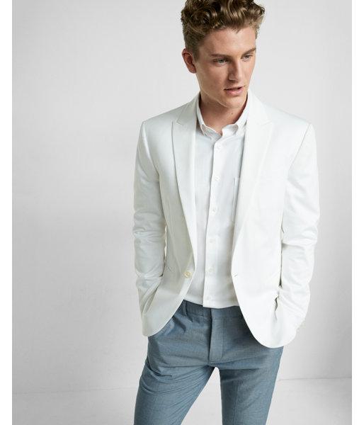 Express Mens Slim Photographer White Blazer