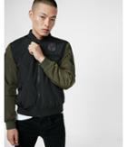 Express Military Patch Bomber Jacket