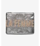 Express Womens La Femme Metallic Clutch