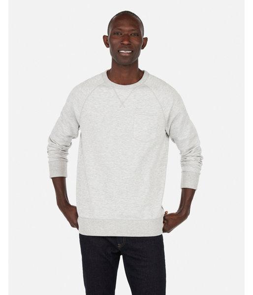 Express Mens Raglan Pocket Crew Neck Fleece