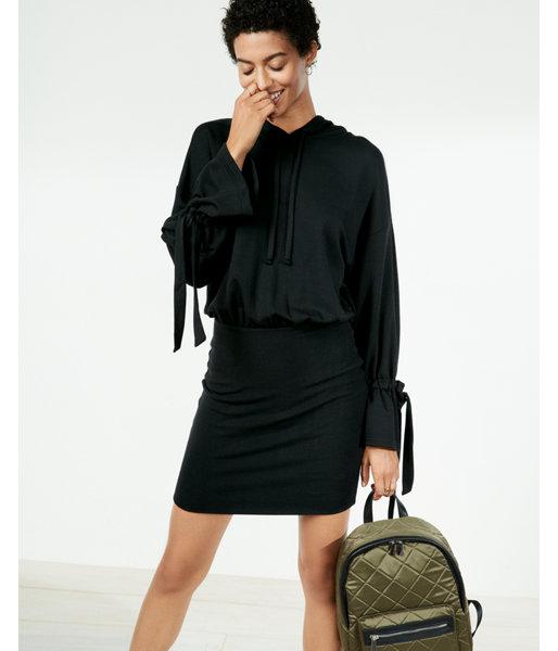 Express Tie-sleeve Hoodie Dress
