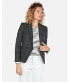 Express Womens Speckled Tweed Fitted Double Breasted Blazer