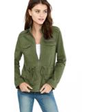 Express Women's Outerwear Olive Twill Military Jacket