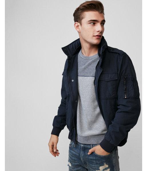 Express Mens Cargo Cotton Bomber Jacket