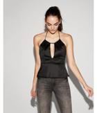 Express Womens Satin Deep V-neck Cami
