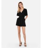 Express Womens Button Front Tie Romper