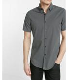 Express Mens Fitted Micro Print Cotton Button-down