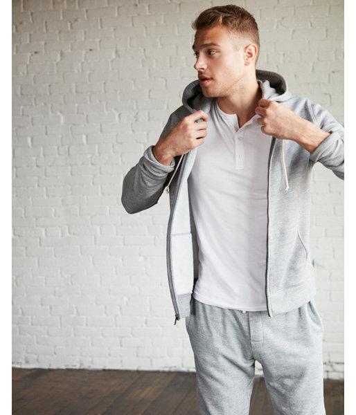 Express Mens Vintage Fleece Zip-front Hoodie