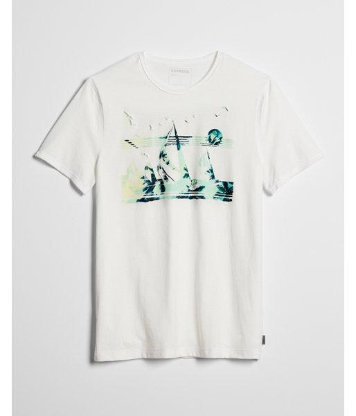 Express Mens Tropical Bird Graphic Tee