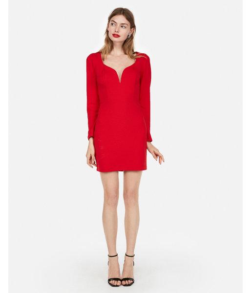 Express Womens Petite Sweetheart V-wire  Dress