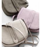 Express Womens Faux Suede Trapunto Stitch Cross Body