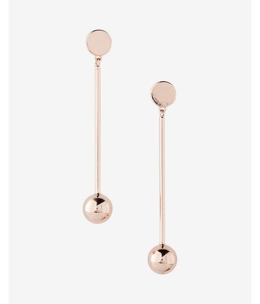 Express Womens Linear Ball Drop Earrings