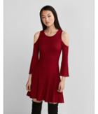Express Womens Cold Shoulder Fit And Flare