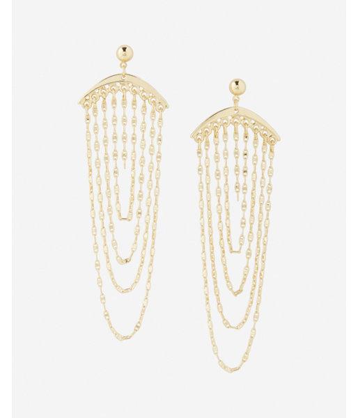 Express Womens Drape Chain Drop Earrings