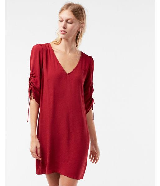Express Womens Shirred Tie-sleeve