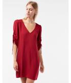 Express Womens Shirred Tie-sleeve