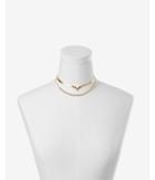 Express Double Row Chevron Choker Necklace