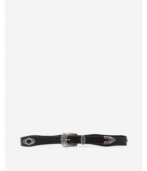 Express Womens Black Gem Western Belt