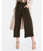 Express Womens Mid Rise Belted Sash Tie Waist Culottes