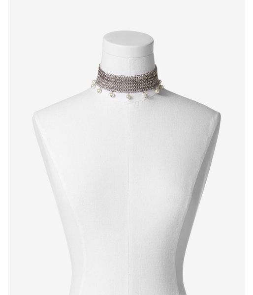 Express Embellished Chain Choker Necklace