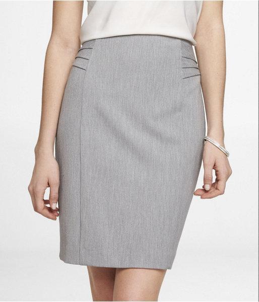 Express Womens High Waist Pintucked Pencil