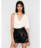 Express Womens Asymmetrical Drape Top