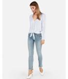 Express Womens Stripe Tie Front Long