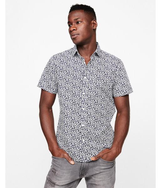 Express Mens Slim Soft Wash Floral Short