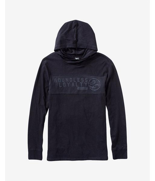 Express Mens Soundless Loyalty Hooded Graphic Tee