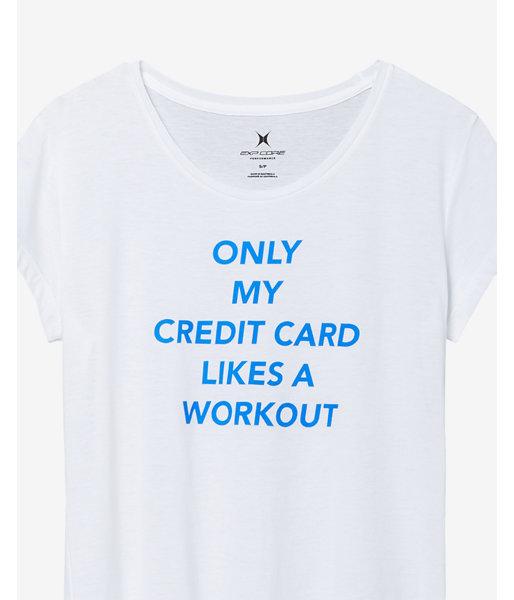 Express Womens Exp Core Credit Card Workout Graphic Tee