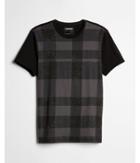 Express Mens Plaid Crew Neck Tee