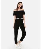 Express Womens Off The Shoulder Ruffle Sleeve Jumpsuit