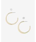 Express Womens Cubic Zirconia Stud And Hoop Post Back Earring